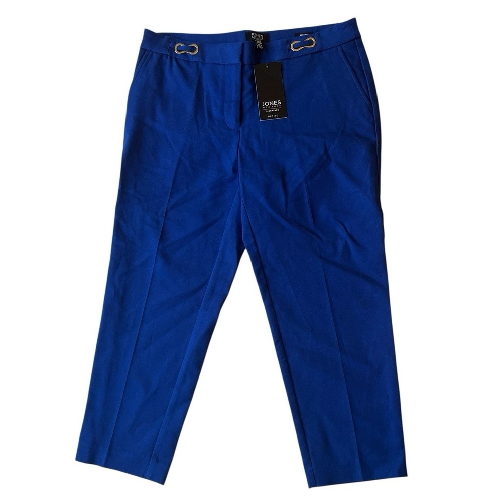 NWT Jones New York Signature Women's Size 6P Royal Blue Crop Capri Pants Career